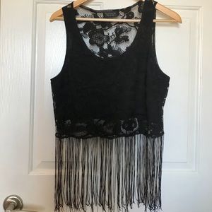🎉Sale🎉Top shop lace and fringe top